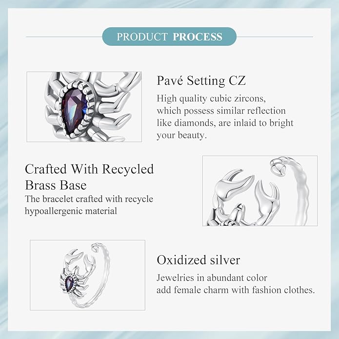 WOSTU Animal Open Adjustable Ring Playful Cat Dachshund Snake Koi Fish Hummingbird Bat Heart Feather Stacking Ring for Women, Sterling Silver Plated Pet Memorial Jewelry Gift for Cat Lovers
