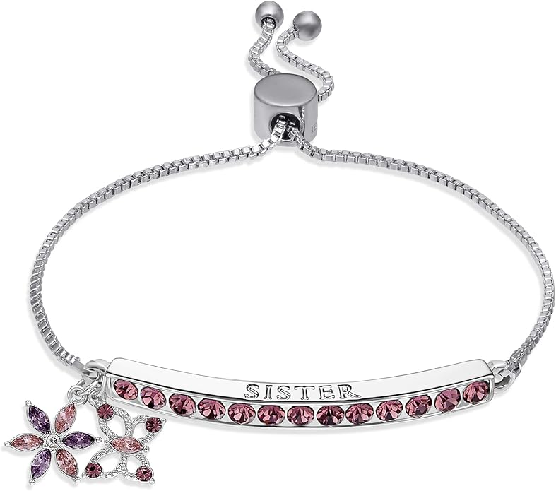 INSPIRED VOICES Sterling Silver Plated Charm Bracelets for Women - Easy Adjustable Bracelets