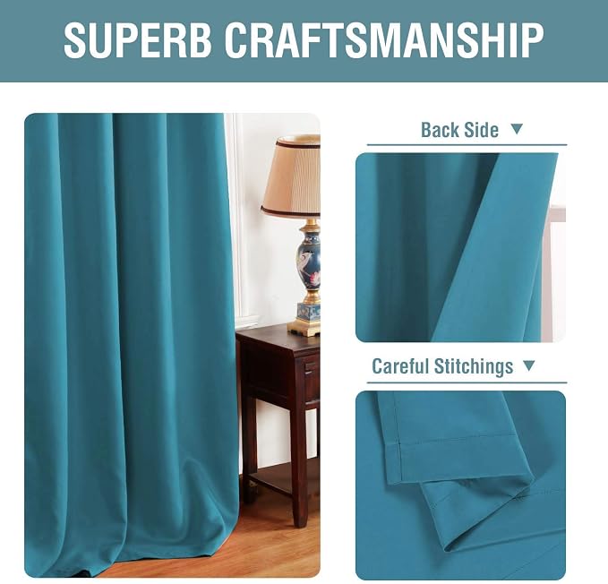 H.VERSAILTEX Blackout Thermal Insulated Living Room Curtains 84 inches Long - Image 3