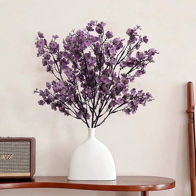 5 Pcs Fake Flowers, Babys Breath Artificial Flowers, Lavender Purple | Real - Image 4