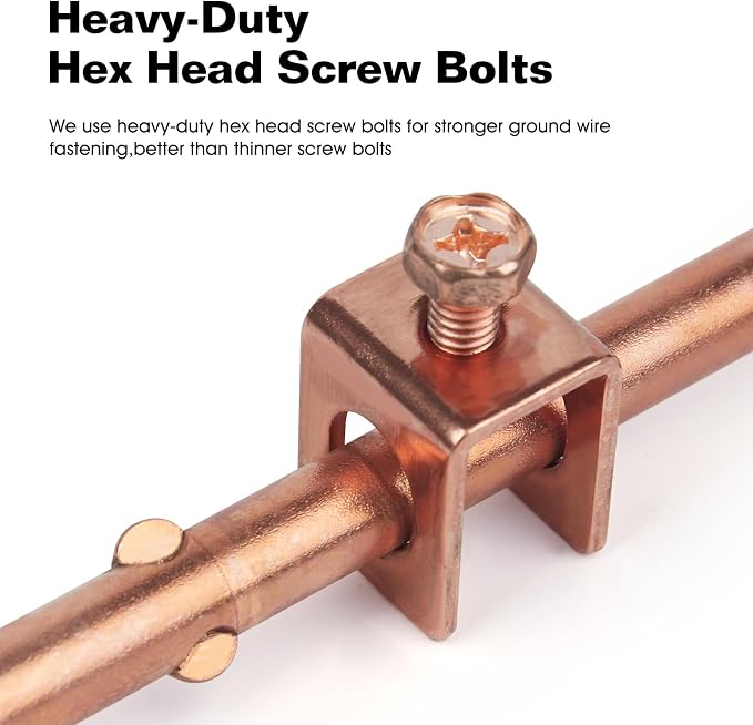 4 Foot Copper Grounding Rod, 3/8" Dia. Bonded Copper Ground Rod Equipped - Image 4