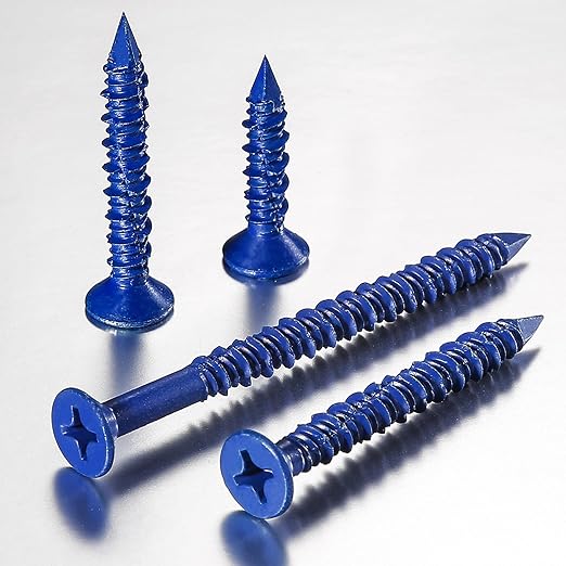 WenSilon 3/16" x3-3/4 Concrete Screw Anchor Blue Flat Head - Image 3