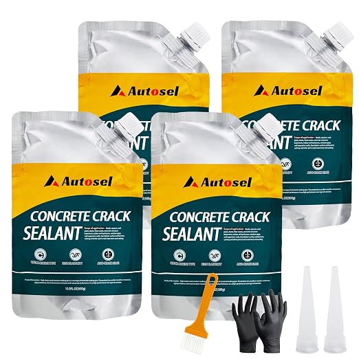 Concrete Crack Filler, High Elasticity Cement Crack Repair Sealant, by AutoselHomeSolutions