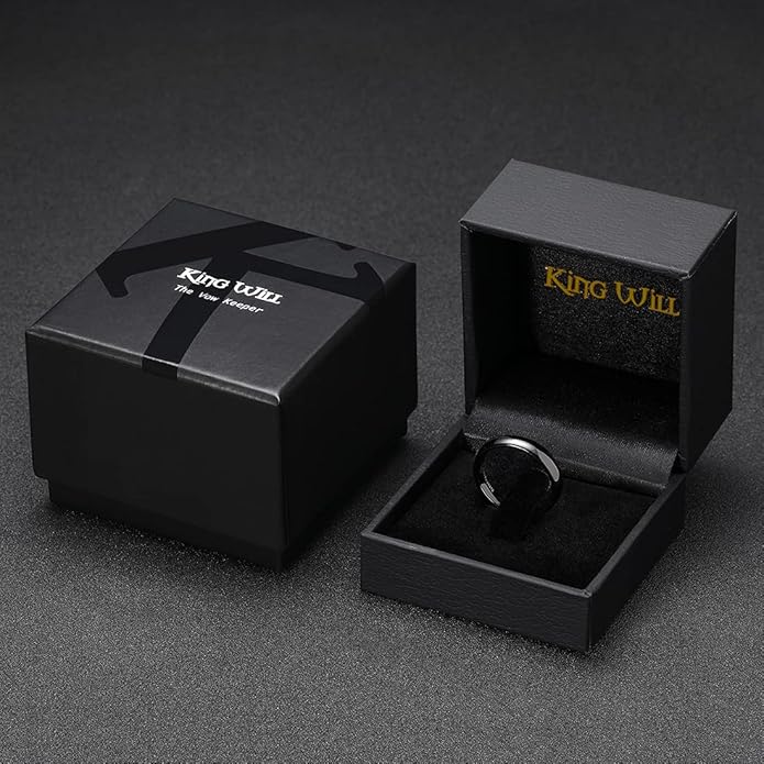 King Will Tungsten Carbide Wedding Band for Men Women Promise Rings for Couples Domed High Polish