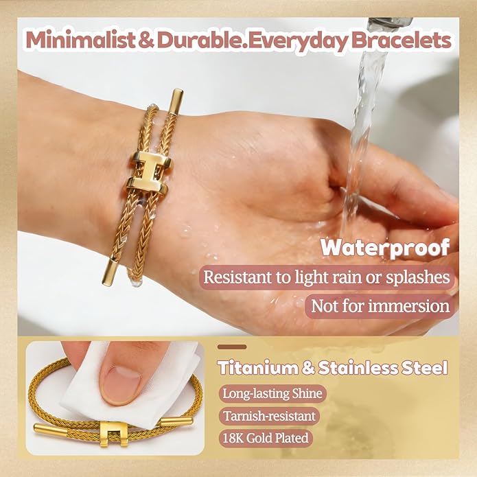 Valentines Day Gifts for Her: Fashion Accessories To My Love Adjustable Gold Rope Bracelets - Anniversary Birthday Gift for Girlfriend Wife Mom - Romantic I Love You Valentines Gift for Women Couple
