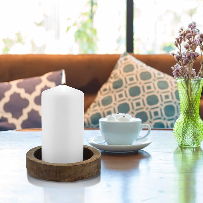 Stonebriar Unscented White Tall Pillar Candles, 65 Hour Burning Candle Pillars - Image 8