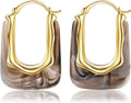 Acrylic Hoop Earrings Chunky Huggie Statement Vintage Earrings Cute Resin Drop Earring Trendy Jewelry Gifts for Women