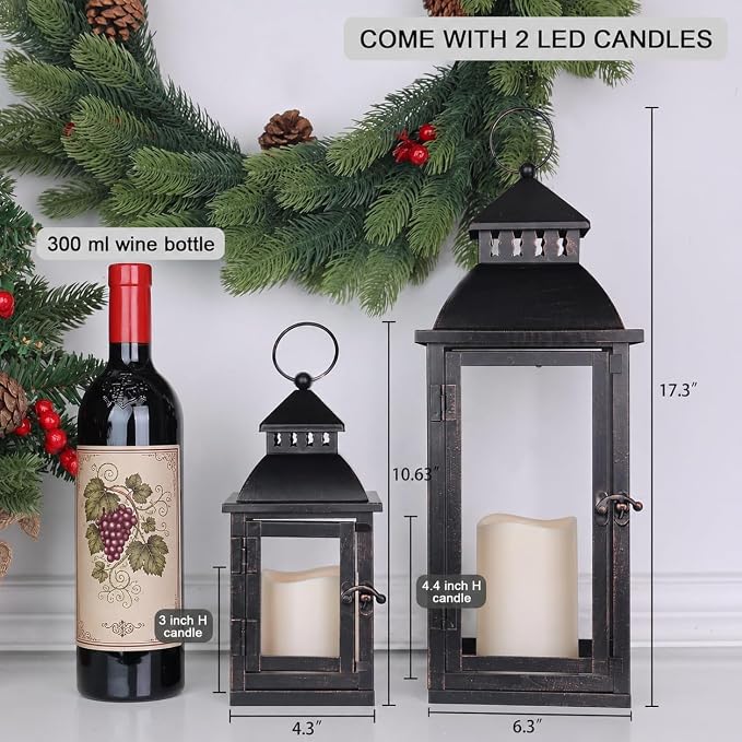 NEEDOMO LED Lanterns Decorative Outdoor&Indoor, Lantern Decor - Image 4