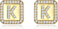 Gold Earrings for Women 24K Gold Filled Initial Earrings for Women S925 Earrings Gifts for Her