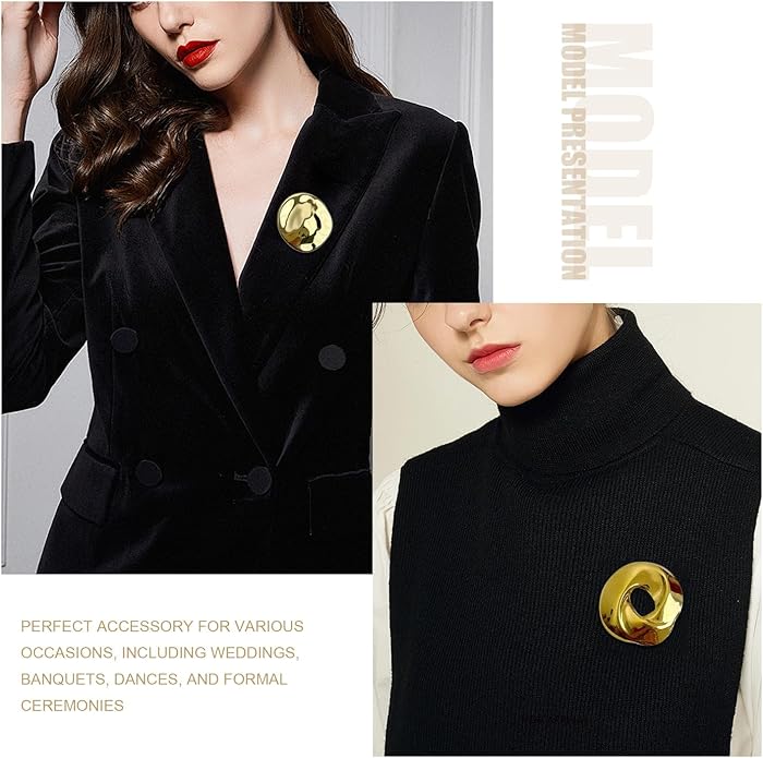 Minimalist Metal Brooch for Women, Unique Irregular Shape Pin Jewelry, Sun, Snail, Starfish & Abstract Design Brooches, Fashion Accessories for Coat, Dress, Scarf, Bag