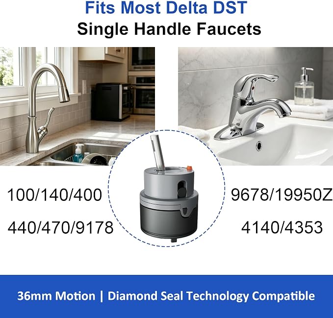 RP50587 Cartridge Replacement for Delta Single Handle Valve Cartridge Kitchen - Image 5