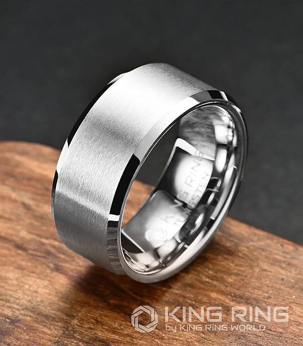 King Ring Tungsten 4/6/8/10mm Rings – Super Polished Matt Finish Tungsten Rings – Designed in USA