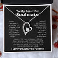 To My Beautiful Soulmate Necklace For Women, Necklace For Wife From Husband, Girlfriend Necklace From Boyfriend, Wife Birthday Gifts From Husband, Gifts Boxes For Women, Soulmate Necklace For Her