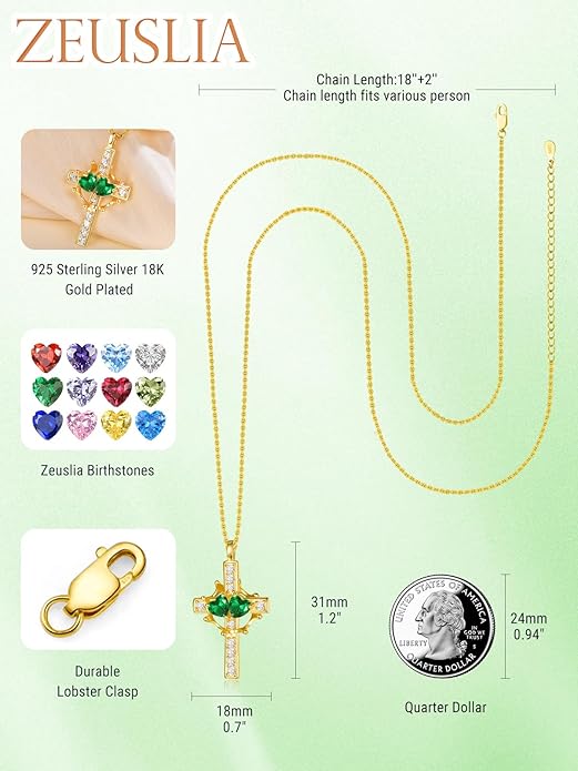 Valentine's Day Gifts for Wife 925 Sterling Silver Double Birthstone Pendant Necklaces I Love You for Always and Forever Necklace Anniversary Birthday Gifts for Wife Girlfriend Mom Her