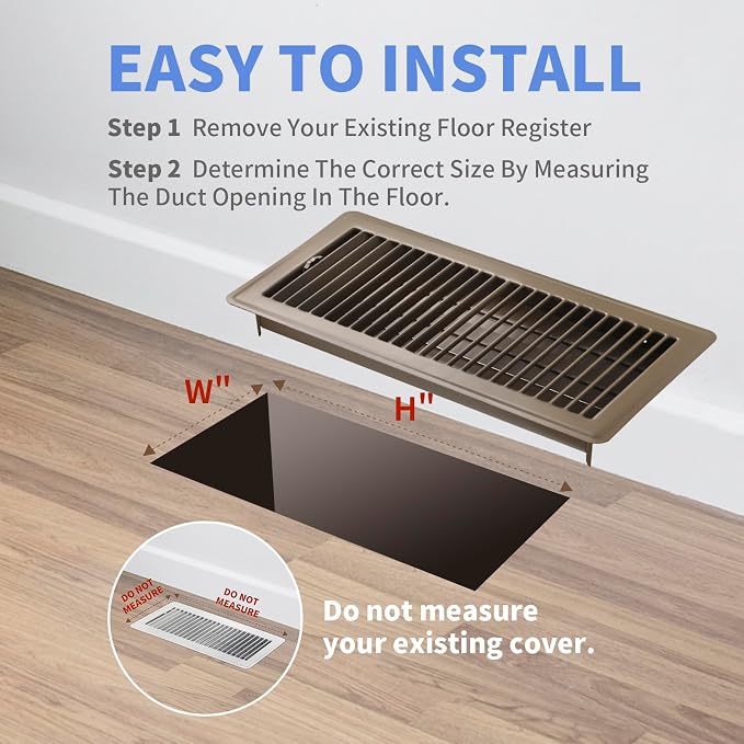 Howeall 6x14 Inch Floor Vents Heavy Duty Floor Registers, Floor Air Vent Covers - Image 6