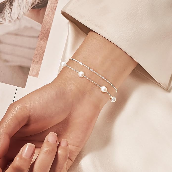 Gold Bracelets Set for Women Stack, Dainty Thick Bracelets Stack for Women Trendy, Simple Thin Gold Plated Cuff Stackable Bracelets With Beaded Cuban Paperclip Snake Rope Bangle Hand Chain Jewelry Gifts for Women Non Tainish
