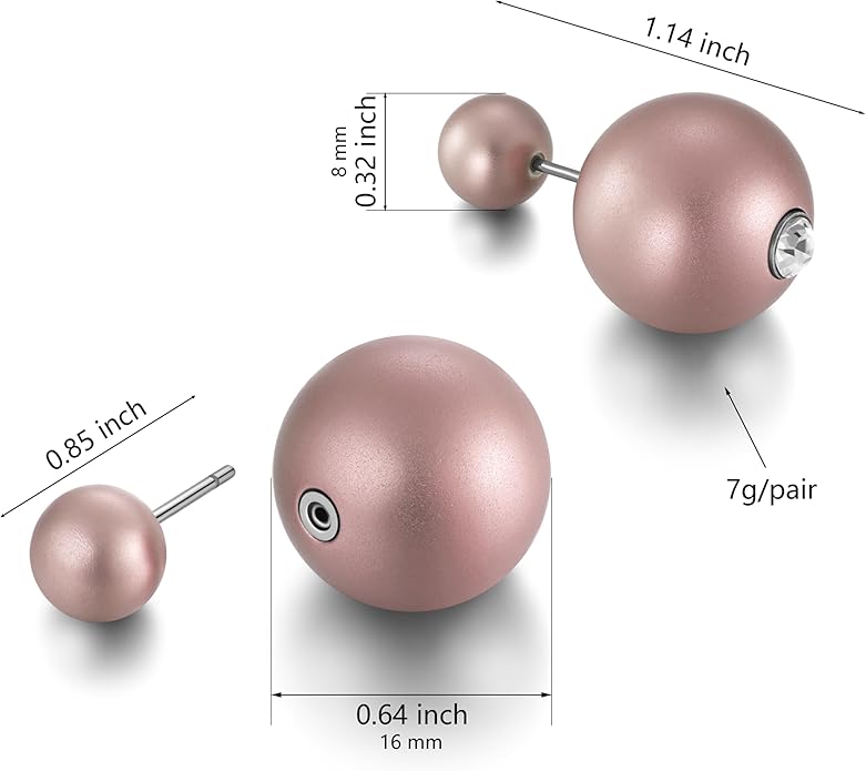 Trendy Stud Earrings Set for Women, 3 Pairs of Ball Earrings, Colorful Replaceable Beads, Gemstone Design, Lightweight Aluminum Alloy, Hypoallergenic Titanium Stainless Steel Stud