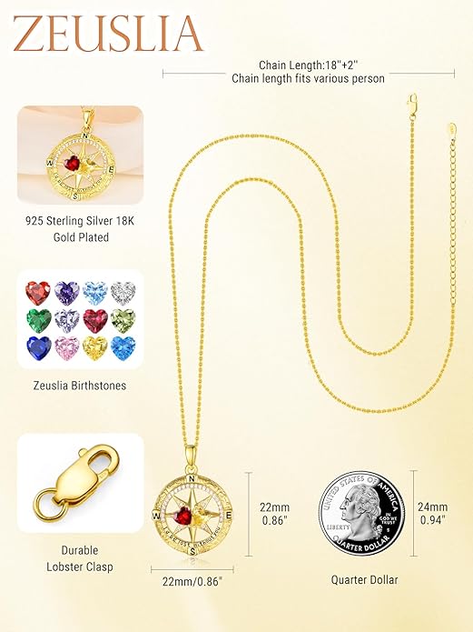 Valentine's Day Gifts for Wife 925 Sterling Silver Double Birthstone Pendant Necklaces I Love You for Always and Forever Necklace Anniversary Birthday Gifts for Wife Girlfriend Mom Her