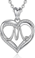INFUSEU Unique Initial Necklaces for Women Girls Small Heart Letter Jewelry, Meaningful Personalized Gifts