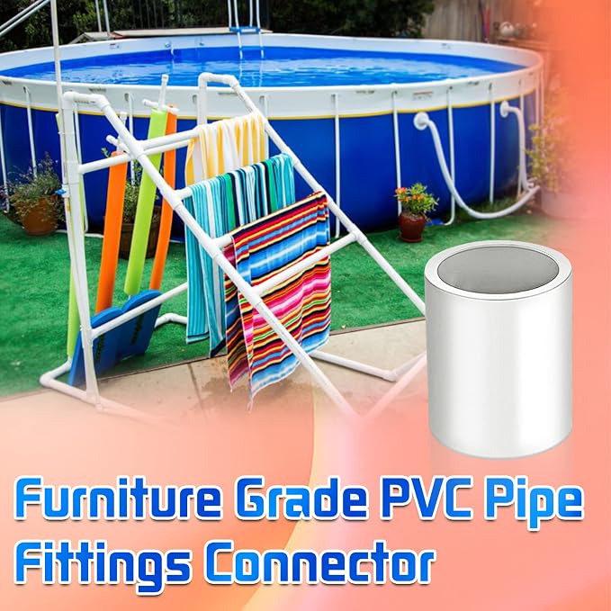 10Pcs White 1/2 inch PVC Coupling, Socket x Socket, Furniture Build Grade Sch40 - Image 7