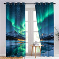 Aurora Blackout Curtains for Bedroom, Snow Mountain Glacier Lake Curtains for by Unknown