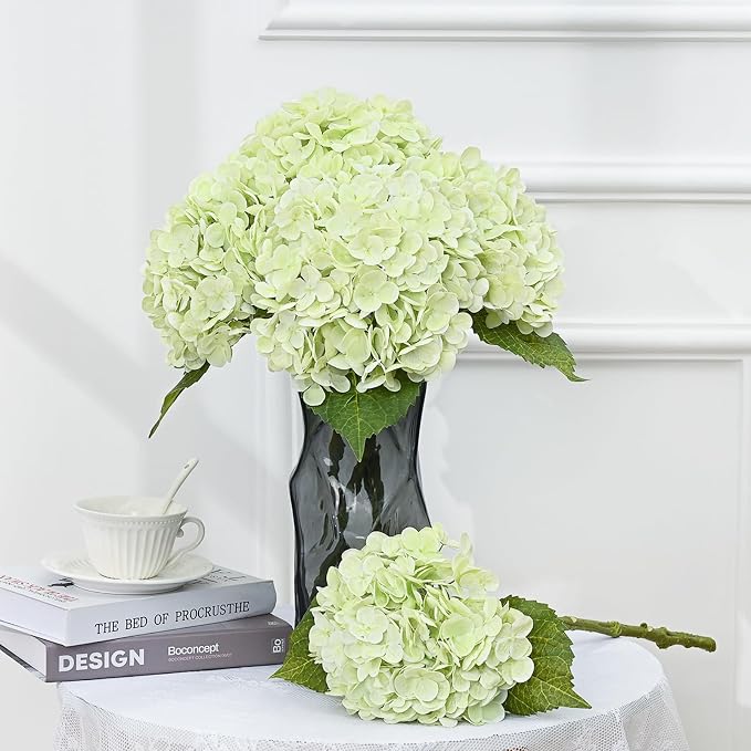 4Pcs 21in Latex Real Touch Hydrangea Artificial Flowers | Lifelike Large - Image 8