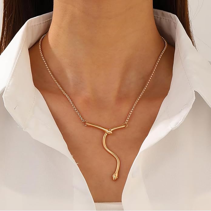 Snake Butterfly Necklace for Women Y2k Irregular Round Bead Pendant Women's Jewelry