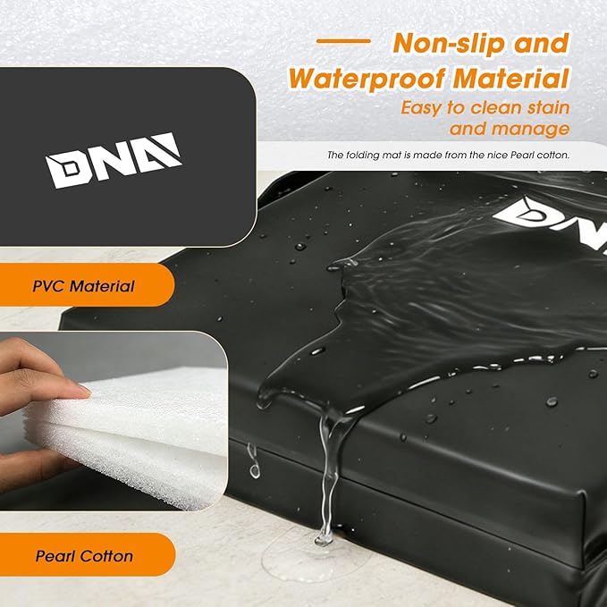 DNA Motoring Foldable Soft Kneeling Pad Mat Extra Thick Foam Knee Pad Mat Water - Image 3