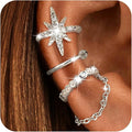 Dochais Ear Cuffs Non-Piercing Earrings for Women Cute Small Clip-On Cartilage Earring 14k Gold Plated Dainty Fake Piercings Earings