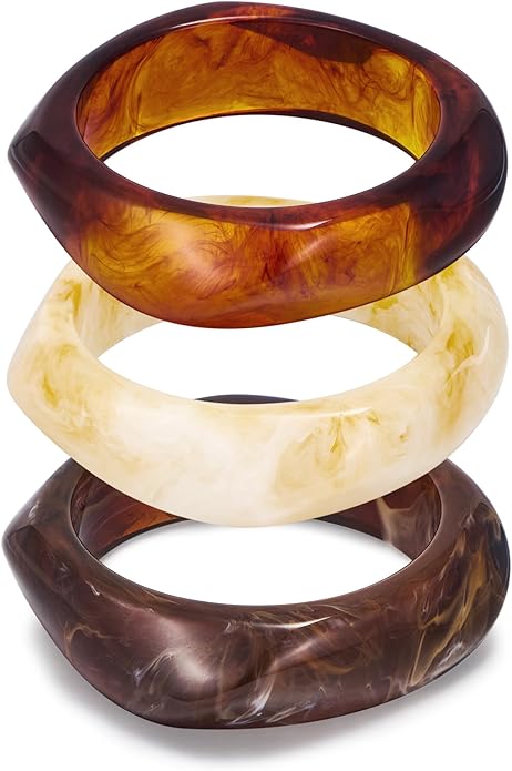 Acrylic Resin Bangles Bracelets for Women Wide Irregular Geometric Wristband Statement Bracelet Punk Chunky Acrylic Resin Bangle