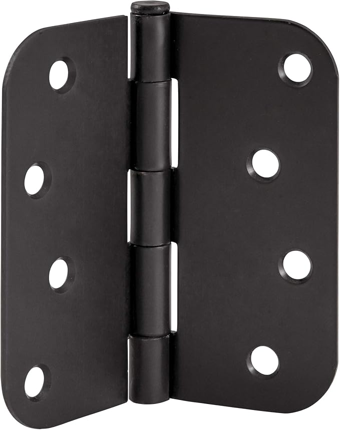 Design House Interior Door Hinge, Matte Black | 5/8" Radius, Traditional - Image 2