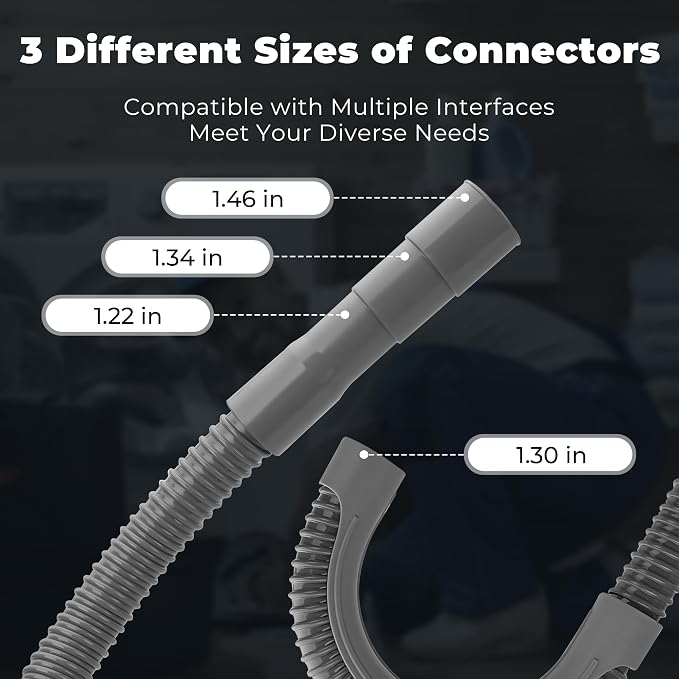 8Ft Universal Washing Machine Drain Hose Flexible Extension Hose | Flexible - Image 3