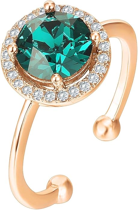 PAVOI 14K Gold Plated Crystal Birthstone Rings | Rings For Women
