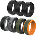 Rinfit Silicone Rings for Men 9mm Wide, 2mm Thick - Mens Rubber Wedding Bands - Infinity Ring with 2 Layers - Patented Design