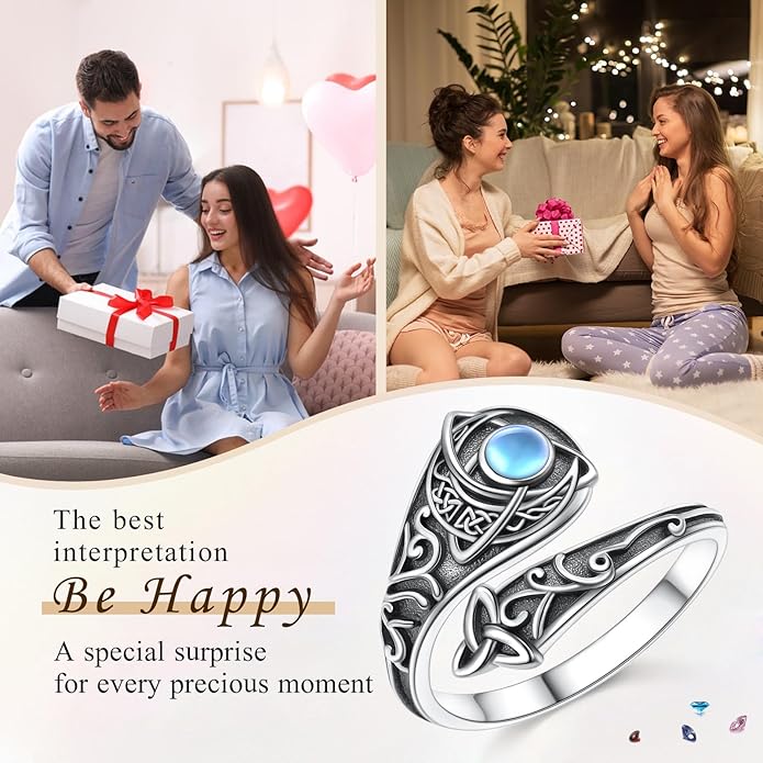 Hamsa Hand of Fatima Lotus Evil Eye/Love Heart/Butterfly/Rose Spoon Adjustable Open Rings 925 Sterling Silver Statement Ring Jewelry Gifts for Women