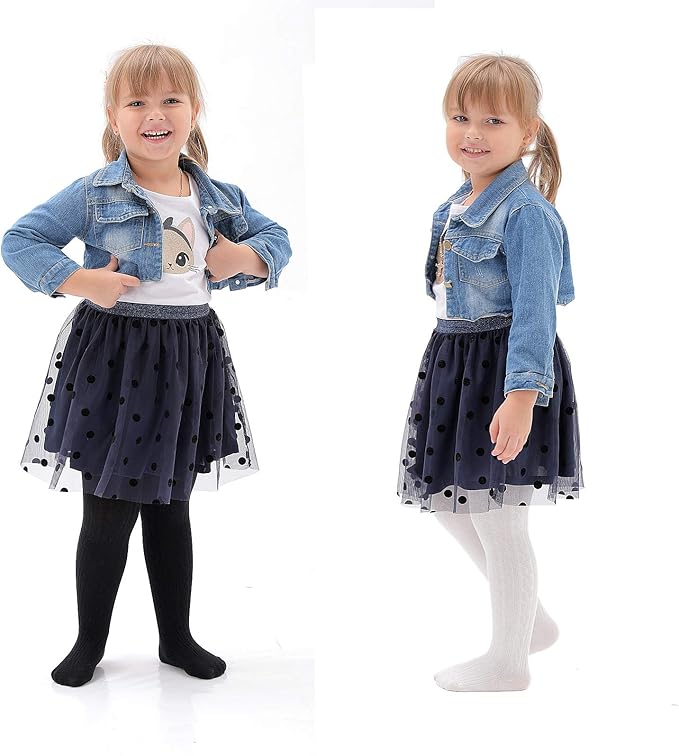 EPEIUS Baby Girl Tights Thick Cable Knit Leggings Stockings Cotton Pantyhose for Newborn Infant Toddler 3/4/5/6 Pack