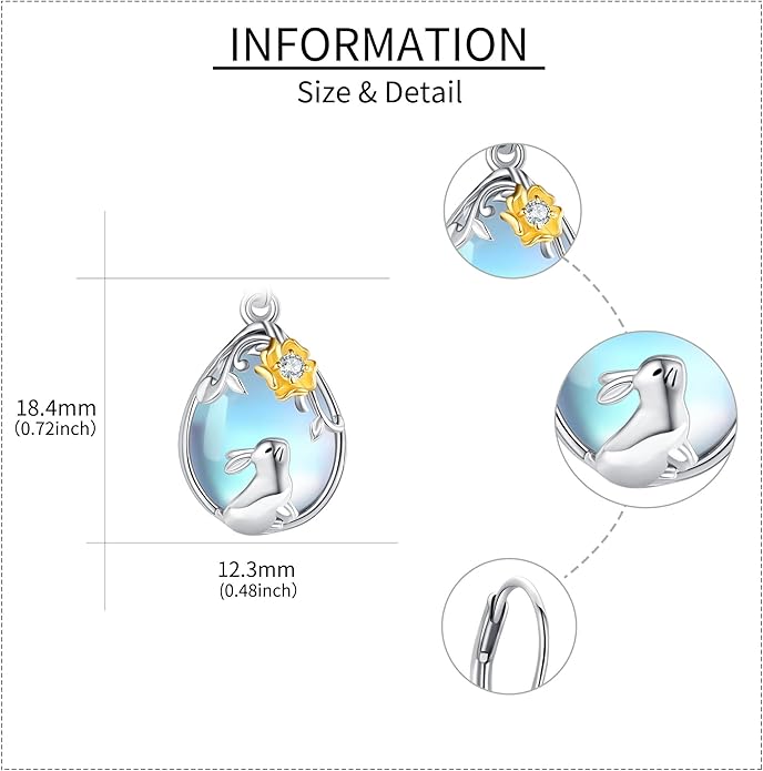 925 Sterling Silver Earrings for Women Dangle Drop Earrings Jewelry Gifts