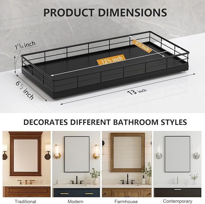 Toilet Paper Basket Organizer, Oak Wood Toilet Tank Tray - Image 6