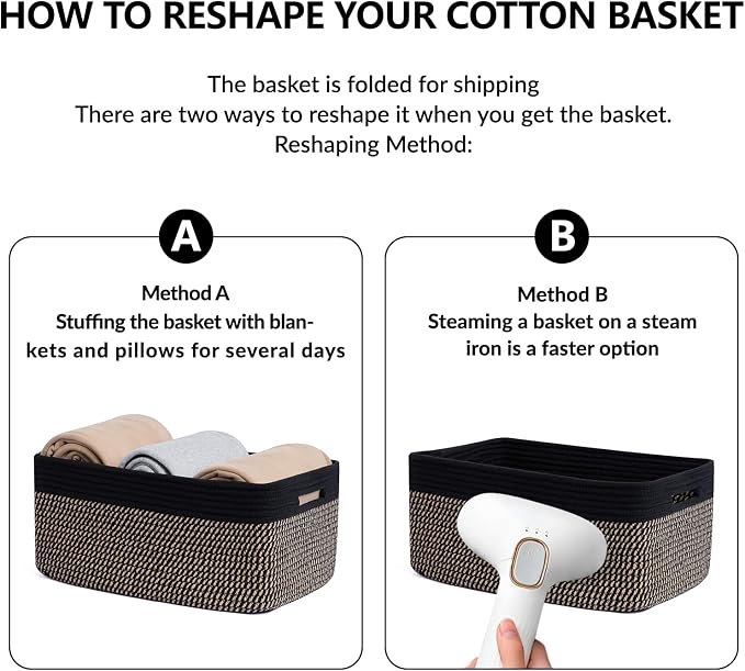 MiniArk Large Storage Baskets for Organizing, Baby Nursery, Toy Bins Box - Image 7