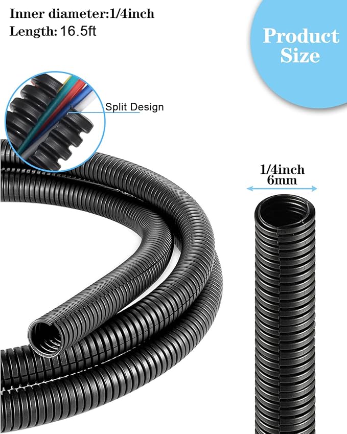 1/4 Inch Wire Loom Split Tubing - Image 2