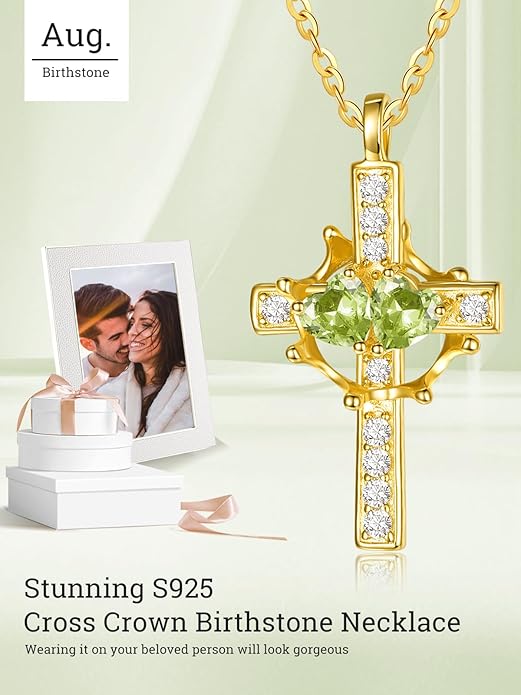 Valentine's Day Gifts for Wife 925 Sterling Silver Double Birthstone Pendant Necklaces I Love You for Always and Forever Necklace Anniversary Birthday Gifts for Wife Girlfriend Mom Her