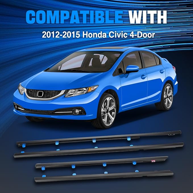 Door Window Trim Seal Weather Stripping Moulding Belt Sweep Felt Fit Honda - Image 7