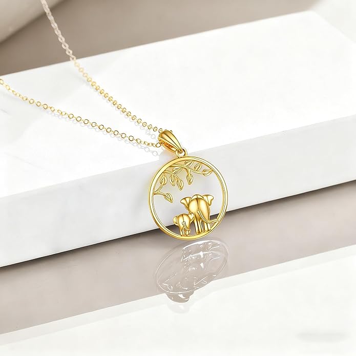 KECHO 14K Gold Animal Pendant Necklace - Dainty Zodiac & Pet Inspired Charm Necklace for Women - 16+1+1"