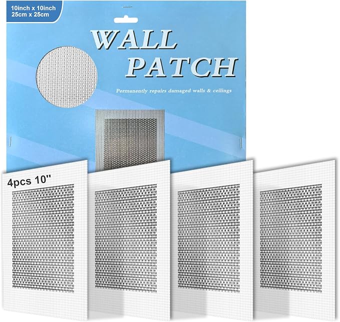 4Pcs 10 Inch Drywall Patch, Wall Repair Patches Wall Hole Repair Patch | Large by Ausvrkkit