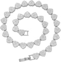 Zeffy Dainty Gold Heart Necklace for Women Trendy 14K Gold/Silver Plate Cute Heart Pendant Choker Necklaces Gold Love Heart Chain Necklace for Women Dainty Gold Jewelry Gifts for Women
