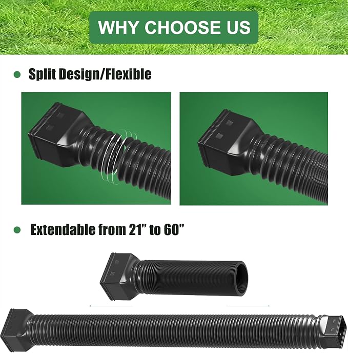 YOTODY 2 Pack Rain Gutter Downspout Extensions Flexible, Universal Drain - Image 4