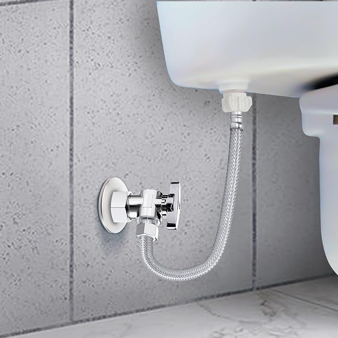 VINTEX 2 Pack Complete Toilet Set Valve，1/2 in. NOM Inlet x 3/8 in. OD - Image 2