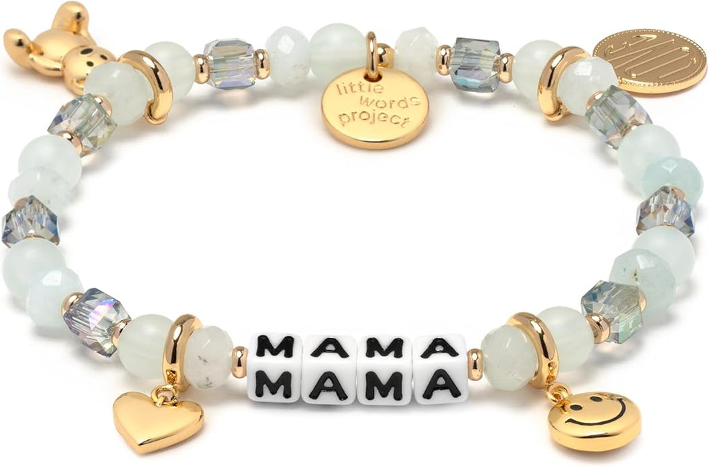 Little Words Project Mother's Day Gifts, The Original Word Bracelet, Made with Colorful Beads and Plated Brass Hardware, Handcrafted Design & Positive Message