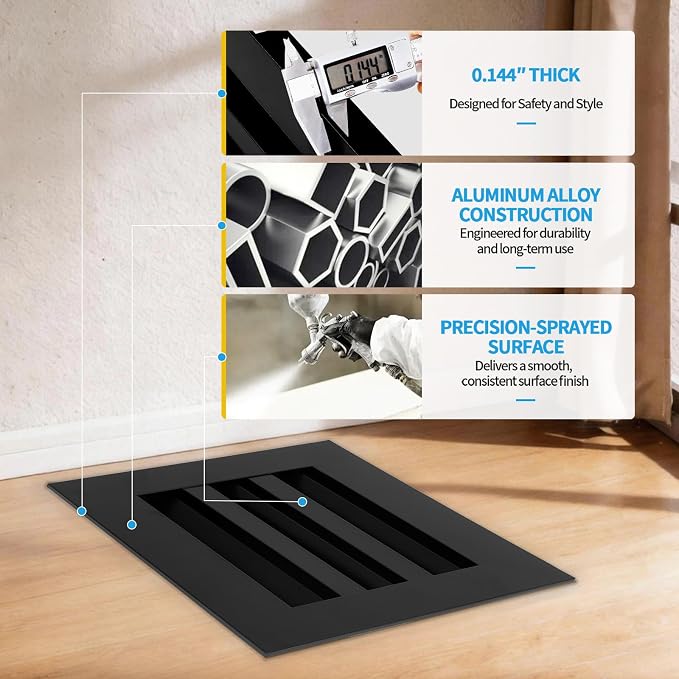 8x6 Modern AC Vent Cover, Decorative Air Vent Register Grille - Image 5
