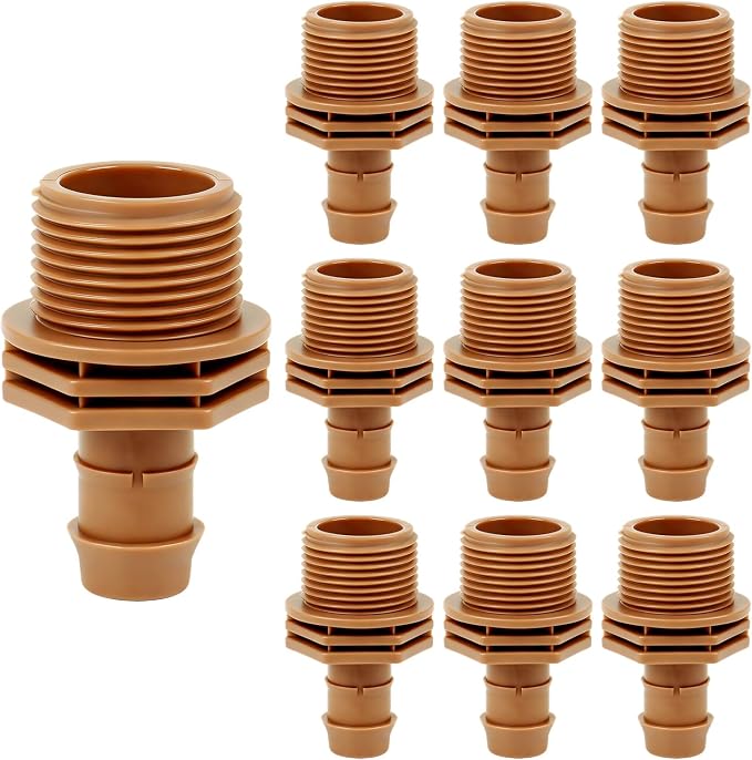 PVC to Drip Irrigation Adapter, 3/4" PVC Male Pipe Thread x 1/2" Drip by Unknown
